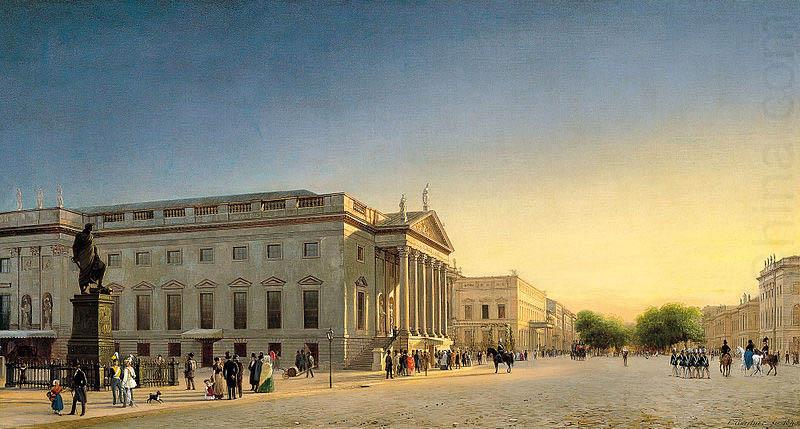 Eduard Gaertner Berlin, Opernhaus und Unter den Linden china oil painting image